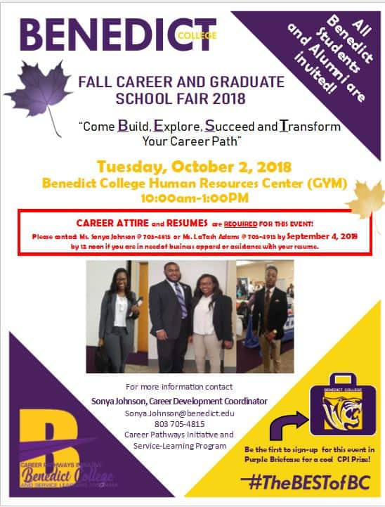 fall career graduate school flyer