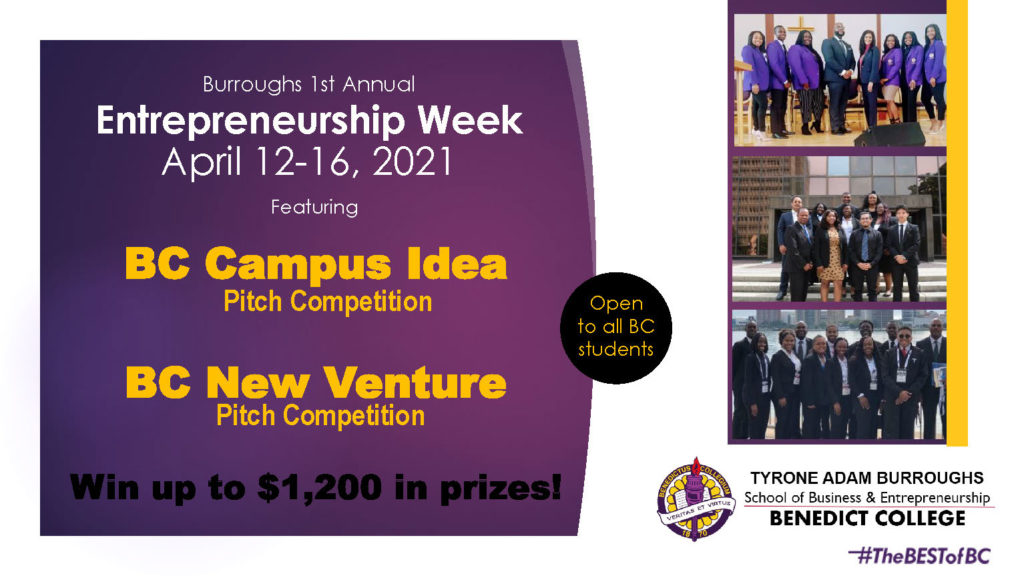 Burroughs Entrepreneurship Week 2021 Competitions Page 1