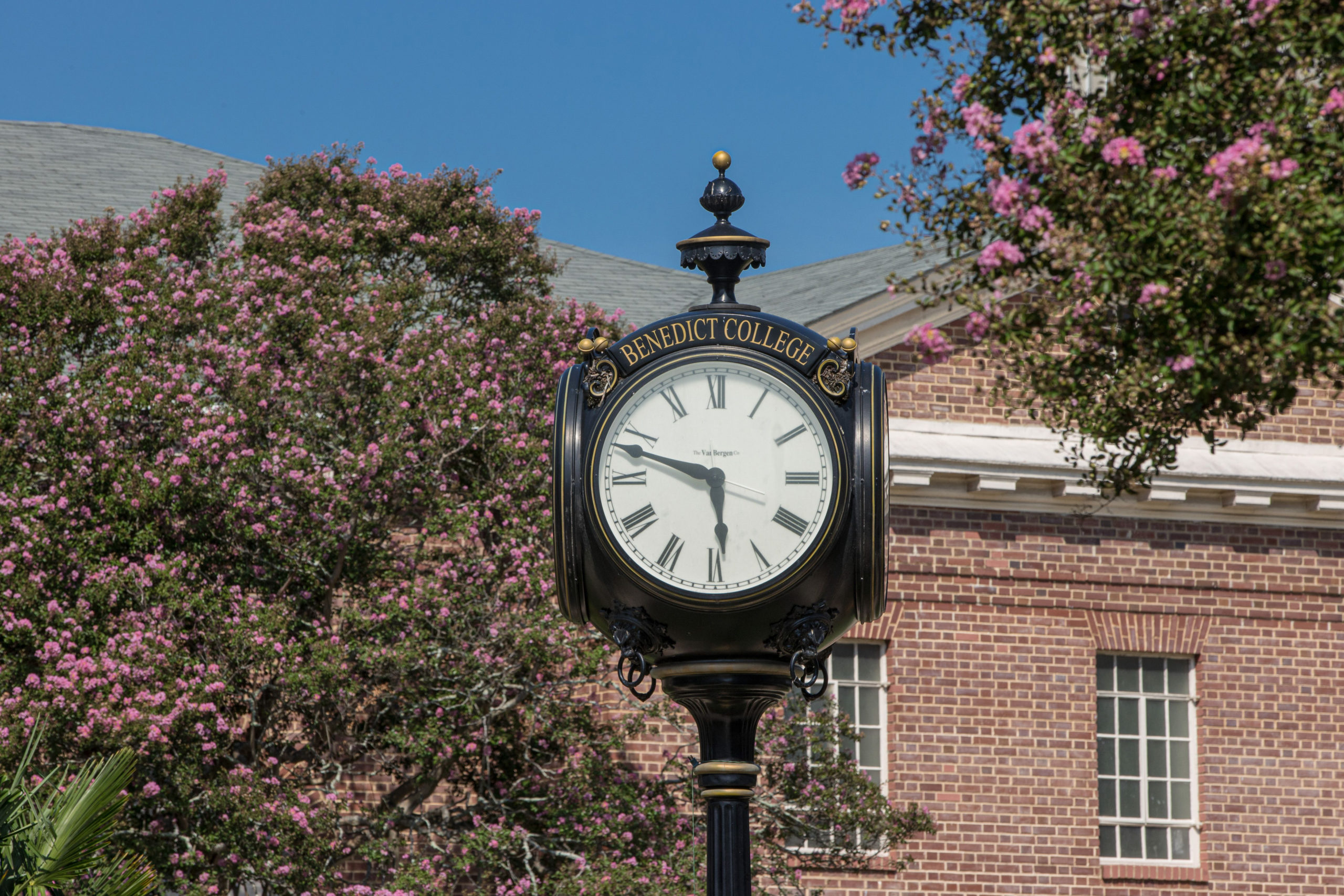 Benedict College Clock close up scaled
