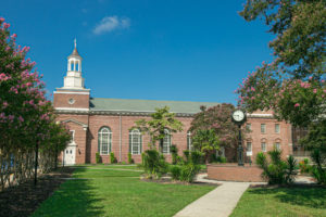Benedict College Chapel Side View with Clock Plaza