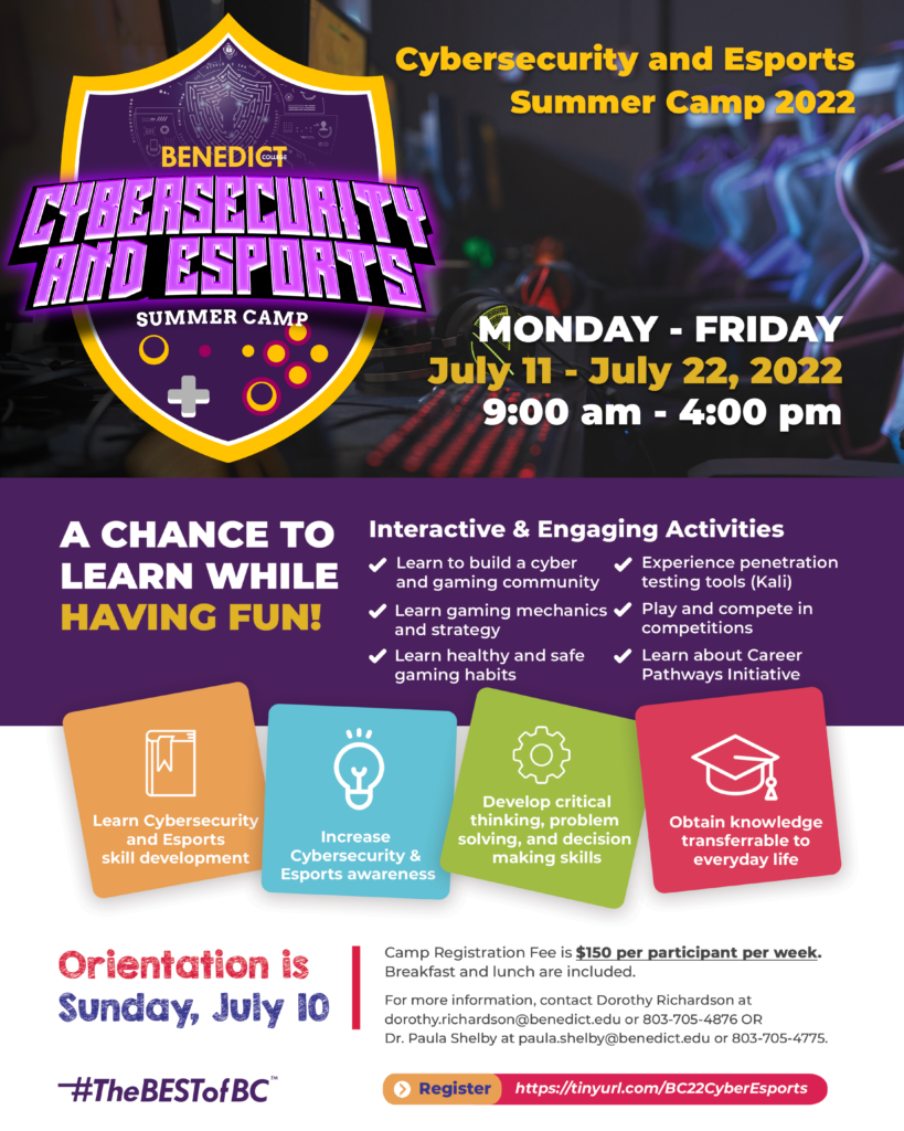Cybersecurity and Esports Summer Camp 2022 01